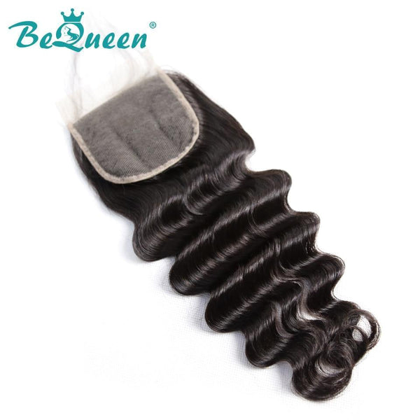 【Bequeen】10A 100% Virgin Hair Natural Wave Lace Closure 4x4/ 5x5, Silk Based Closure 4x4, Free Shipping - Bequeen Office Store