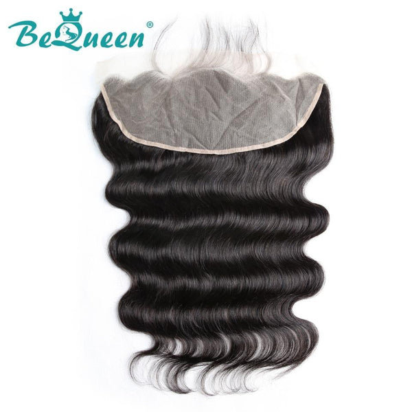 【Bequeen】Virgin Hair Body Wave Pre-plucked Lace Frontal with Baby Hair Bleached Knots 100% human hair with free shipping - Bequeen Office Store