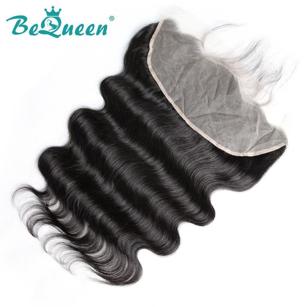 【Bequeen】Virgin Hair Body Wave Pre-plucked Lace Frontal with Baby Hair Bleached Knots 100% human hair with free shipping - Bequeen Office Store