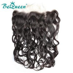 【Bequeen】Virgin Hair Water Wave Pre-plucked Lace Frontal with Baby Hair Bleached Knots 100% human hair with free shipping - Bequeen Office Store