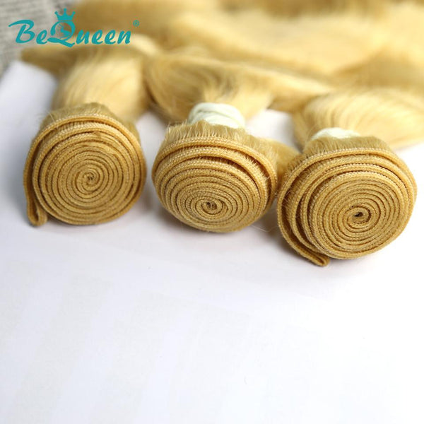 BeQueen  Paquets de Tissage Cheveux longs Body Wave 100% Cheveux vierges de Couleur Blonde #613