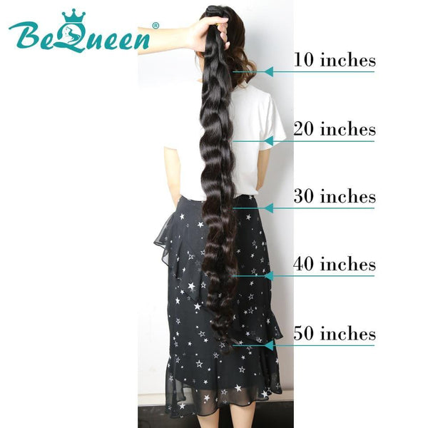 【Bequeen】Free Eyelash 10A Brazilian 100% Virgin Hair Body Wave Long Lengths 32 34 36 38 40 42 44 46 inch Free Shipping, 1bundle/lot(95-100g) - Bequeen Office Store
