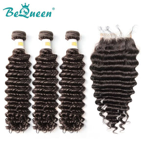 【Bequeen】10A Peruvian 100% Virgin Hair Deep Wave bundles with Closure/Frontal Deal - Bequeen Office Store