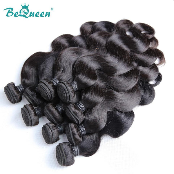 BeQueen Dix pièces de Tissage Body Wave 100% Cheveux humains. Cheveux vierges de type 8A Vente en Gros