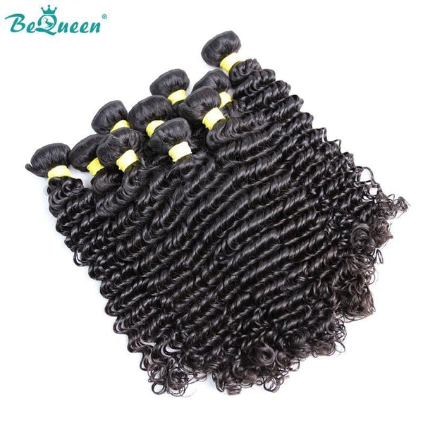 BeQueen Zehn Stücke Deep Wave Weave 100 % Echthaar Typ 10A. Großhandel