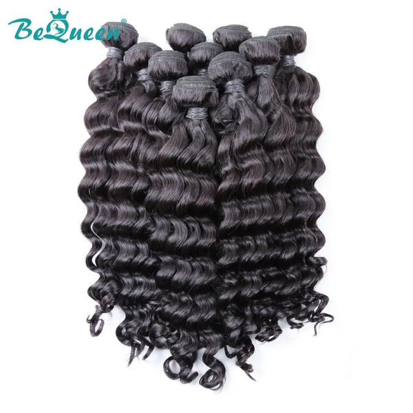 BeQueen Dix pièces de Tissage Natural Wave 100% Cheveux humains. Cheveux vierges de type 8A Vente en Gros