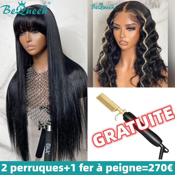 BEQUEEN 2 PERRUQUES COMBO NO.124