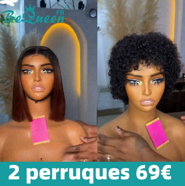 BEQUEEN 2 PEINADOS POSTICOS COMBO NÚMERO 306