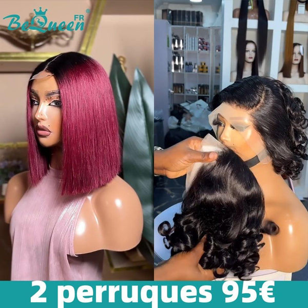 BEQUEEN 2 PEINADOS POSTICOS COMBO NÚMERO 312