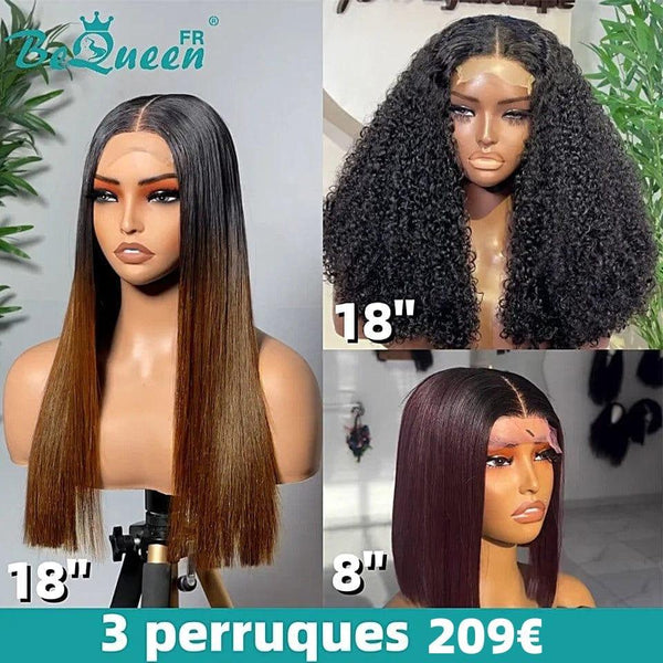 BEQUEEN 3 TRES PEINADOS POSTICOS COMBO NÚMERO 293