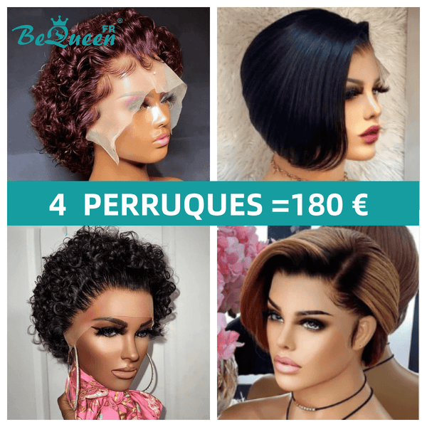 BEQUEEN 4 PEINAS POSTICOS COMBO NÚM.83