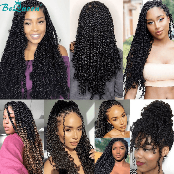 Bequeen 3/6 Packs Passion Twists Honey Color 100% Synthetic Fiber Crochet Pattern