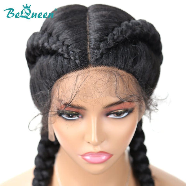 BeQueen 2 Strands Braided Wig 100% Synthetic Fiber Natural Scalp CRAZY Low Price