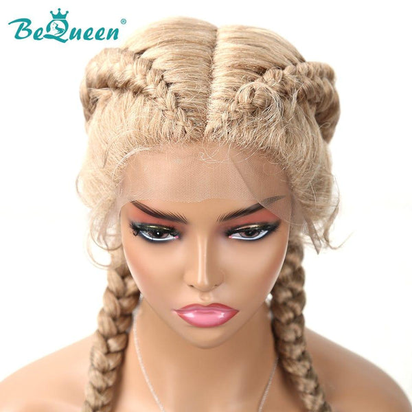 BeQueen 2 Strands Braided Wig 100% Synthetic Fiber Natural Scalp CRAZY Low Price