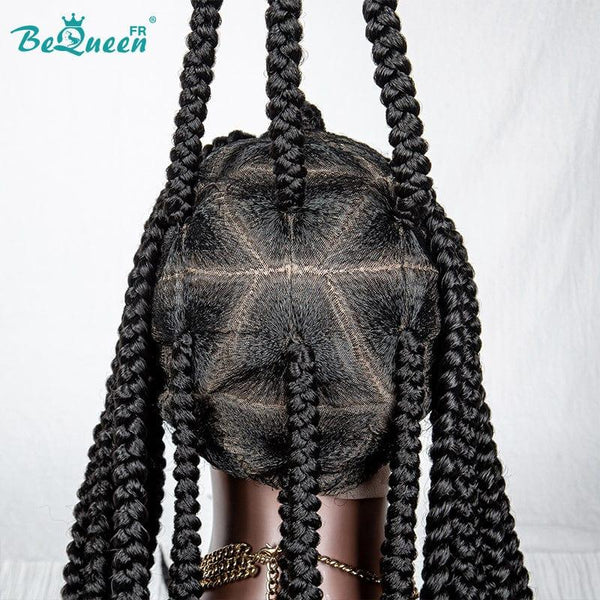 Reina Perruque en Rizos Llena de Trenza 100% fibra sintética Pelo Cuero cabelludo natural Precio Bajo