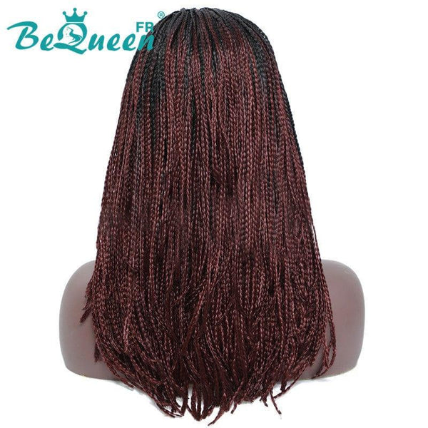 Bequeen Lange Stirnband-Perücke mit Zöpfen, 100 % Kunstfaser, langes Haar, 40,6 cm, natürliche Kopfhaut