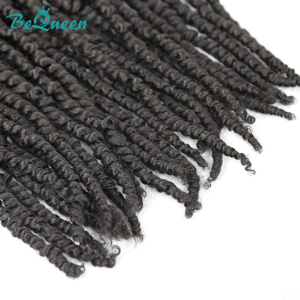 Bequeen 3/6 Packs Passion Twists Black Color 100% Synthetic Fiber Crochet Pattern