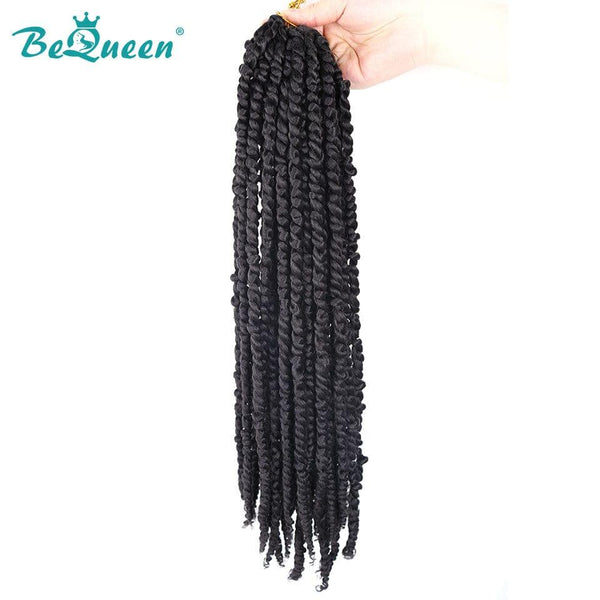 Bequeen 3/6 Packs Passion Twists Black Color 100% Synthetic Fiber Crochet Pattern