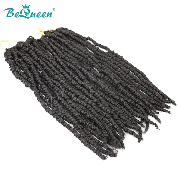 Bequeen 3/6 Packs Passion Twists Black Color 100% Synthetic Fiber Crochet Pattern