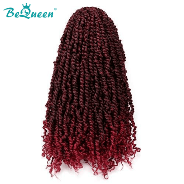 Bequeen 3/6 Packs Passion Twists Burgundy Red Color 100% Synthetic Fiber Crochet Pattern