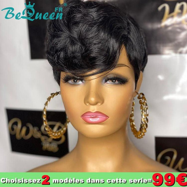 BeQueen 99€=2 pelucas "Sue" Peluca Pixie lisa a máquina