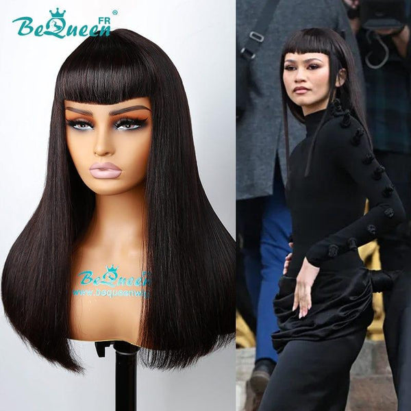 BeQueen "Ernie" Peruca Longa Lisa com Franja
