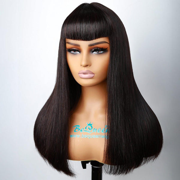 BeQueen "Ernie" Peruca Longa Lisa com Franja