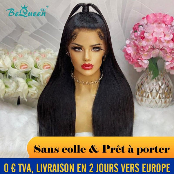 BeQueen "Mina" Custom Long Straight Wig Ready to Wear Glueless 13X6 Raw Hair in France