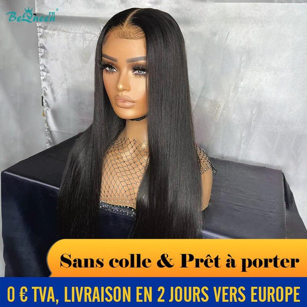 BeQueen “Mina” Custom Wig Long Straight Ready to Wear Glueless 4X4 Raw Hair 200% Density in France
