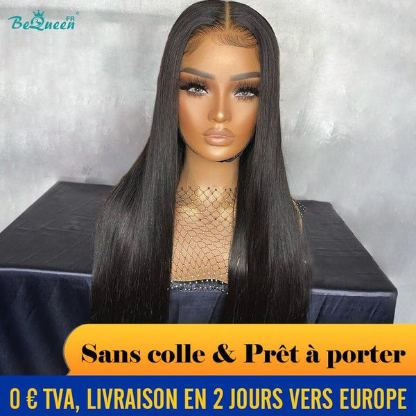 BeQueen “Mina” Custom Wig Long Straight Ready to Wear Glueless 4X4 Raw Hair 200% Density in France