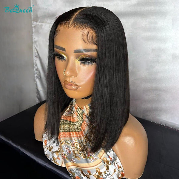 BeQueen “Sonia" Perruque Customisée Bob Lisse Prêt à porter Sans Colle 13X4 Raw Hair 200% Densité en France
