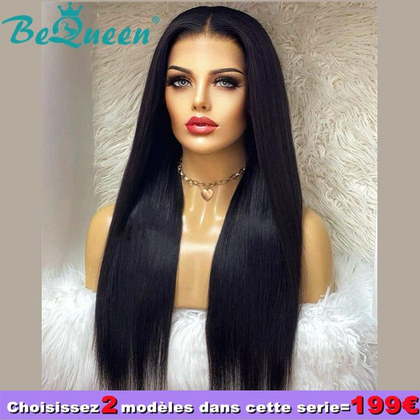 BeQueen 199€=2 perruques "Mina" Perruque Longue Lisse avec Lace Closure