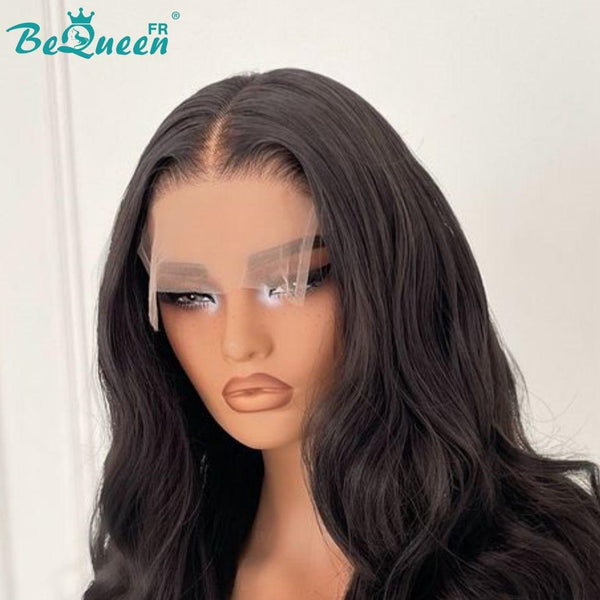 BeQueen „Dania“ lange, gewellte, individuelle Perücke Pre-max: Vorgezupft + tragefertig, ohne Kleber + vorgebleicht, 7 x 5 Rohhaar, 200 % Dichte