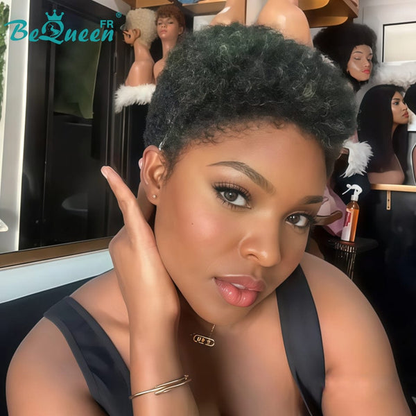 BeQueen „Edwina“ kurze Afro-Perücke mit 13 x 4 Spitzenfront