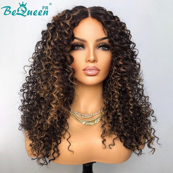 BeQueen Perruque Longue Closure Noir mix Miel