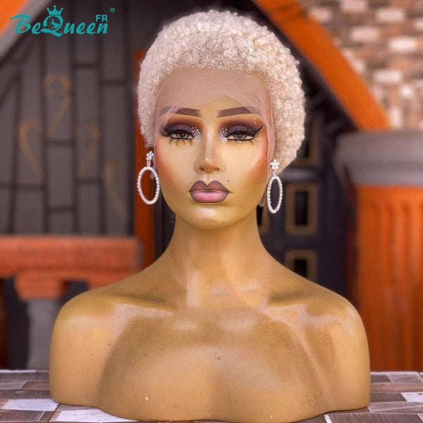 BeQueen "Edwina" Perruque court afro avec Lace Frontale 13x4