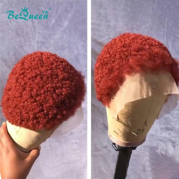 BeQueen "Edwina" Perruque court afro avec Lace Frontale 13x4