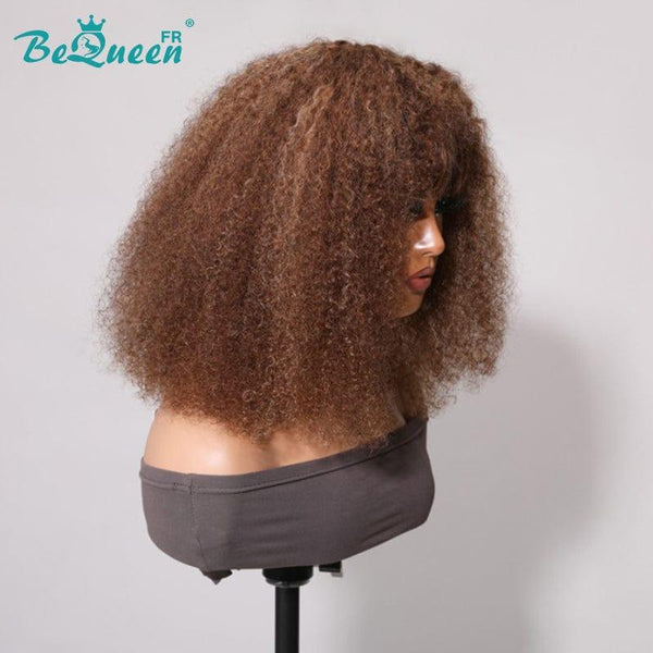 BeQueen “Charity” Perruque Bob avec Frange Afro Kinky Curly