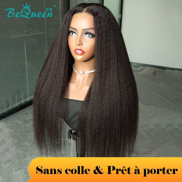 BeQueen "Iwa" Custom Wig Long Kinky Straight Ready to Wear Glueless 13X6 CRAZY Low Price