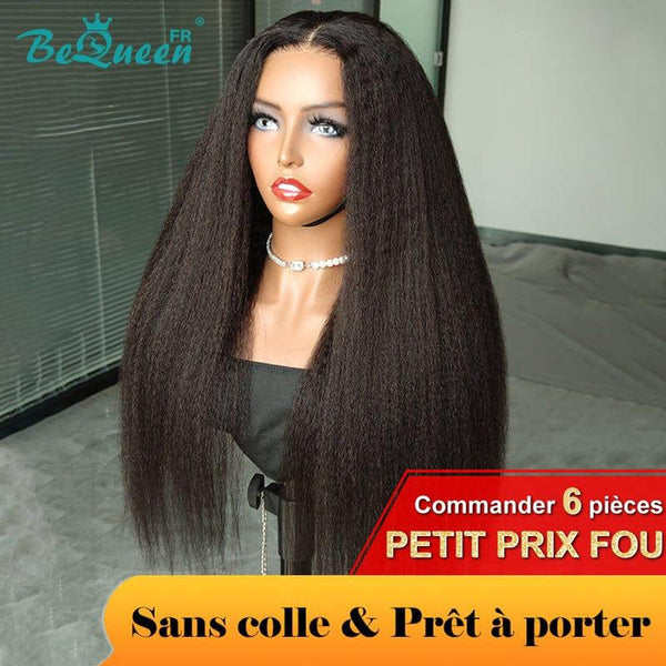 BeQueen "Iwa" Custom Wig Long Kinky Straight Ready to Wear Glueless 13X6 CRAZY Low Price