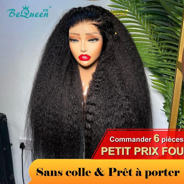 BeQueen "Iwa" Peluca Personalizada Larga Rizada Lisa Lista para Usar Sin Pegamento Precio Bajo Increíble