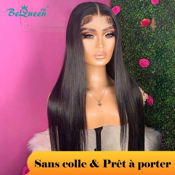 BeQueen "Mina" Peluca Personalizada Larga Lisa Lista para Usar Sin Pegamento Precio Reducido Increíble
