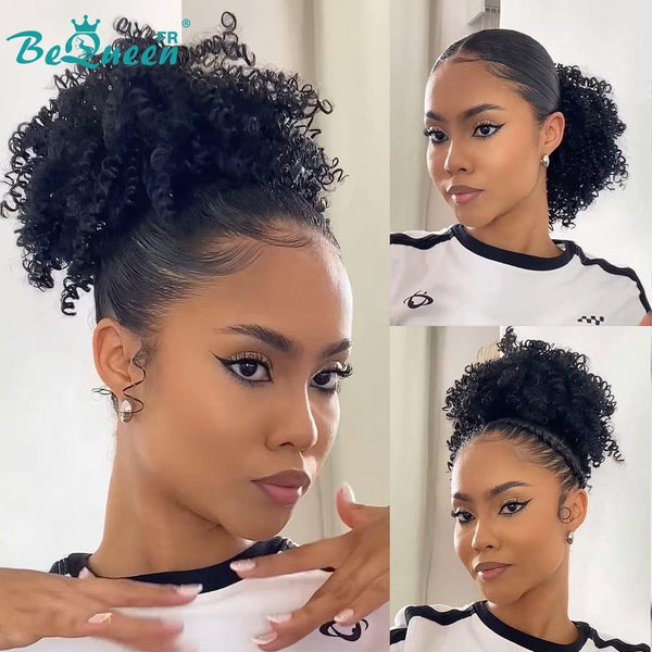 BeQueen “Ulysses” Curly Wave Ponytail Wig with Elastic