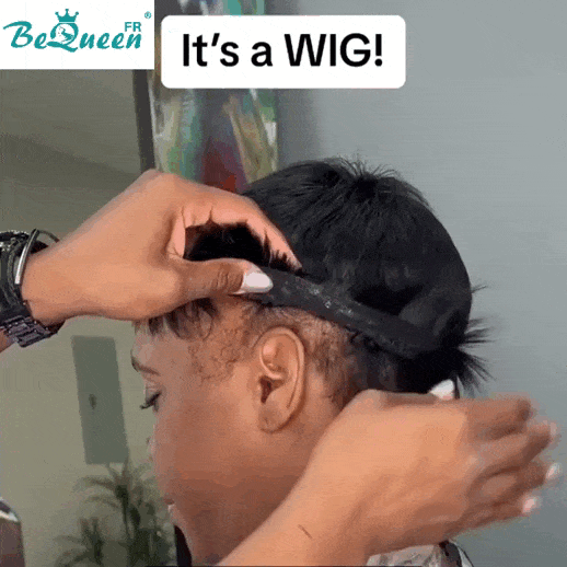 BeQueen "Suey" Super Short Machine Made Straight Pixie Wigs
