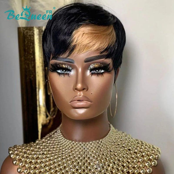 Reina Perruques "Sue" Pixie Liso con flequillo