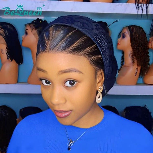 BeQueen “Soniel” Perruque lisse frontale 16 pouces serre tête avec Lace frontale 13*4 style 10