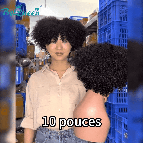BeQueen "Addi" Perruque Bob Afro Curly Sans colle perruque naturelle