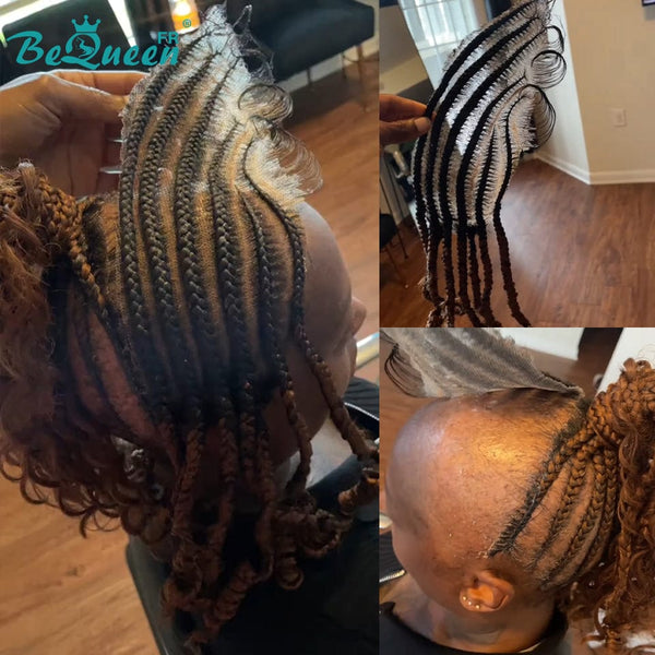 BeQueen “Soniel” Perruque lisse frontale 16 pouces serre tête avec Lace frontale 13*4/4*4 style 11