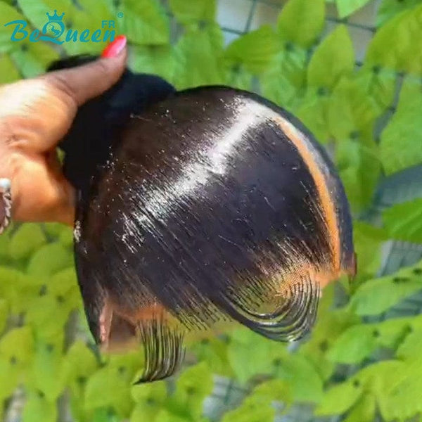 BeQueen “Flamingo" Perruque lace pleine avec queue de cheval 100% cheveux humians déjà customisée modèle 4