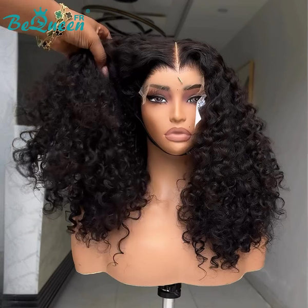 BeQueen "Alice" Perruque Longue Curly Wave avec Lace Frontale 13X4 Moitié prix 3 différent longueurs